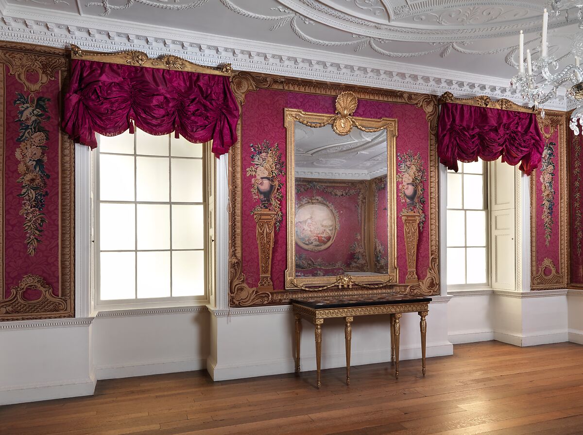 Vertical panels with garland, General conception by Jacques Germain Soufflot (French, Irancy 1713–1780 Paris), Wool, silk (22-24 warps per inch, 9–10 per cm.), French, Paris