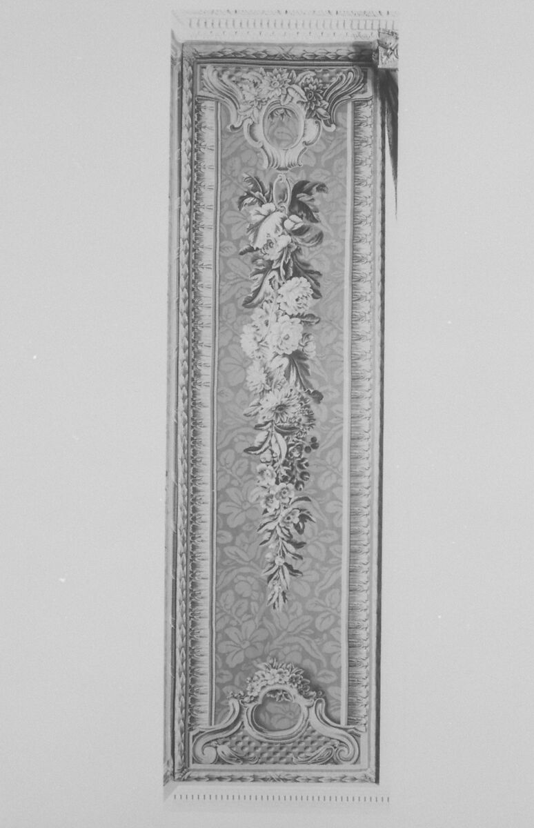 Vertical panels with garland, General conception by Jacques Germain Soufflot (French, Irancy 1713–1780 Paris), Wool, silk (22-24 warps per inch, 9–10 per cm.), French, Paris 