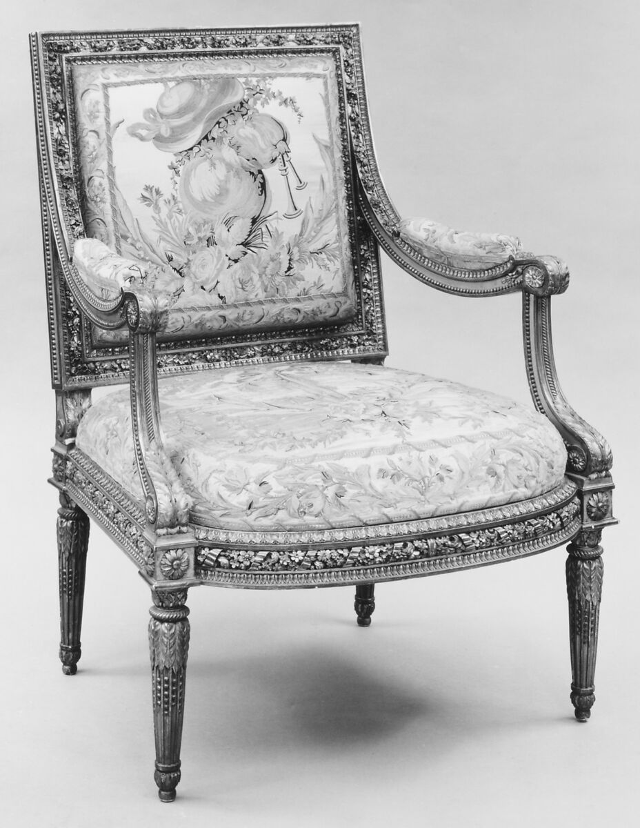 Armchair (part of a set), Carlhian  , Paris, Carved and gilded walnut, French 