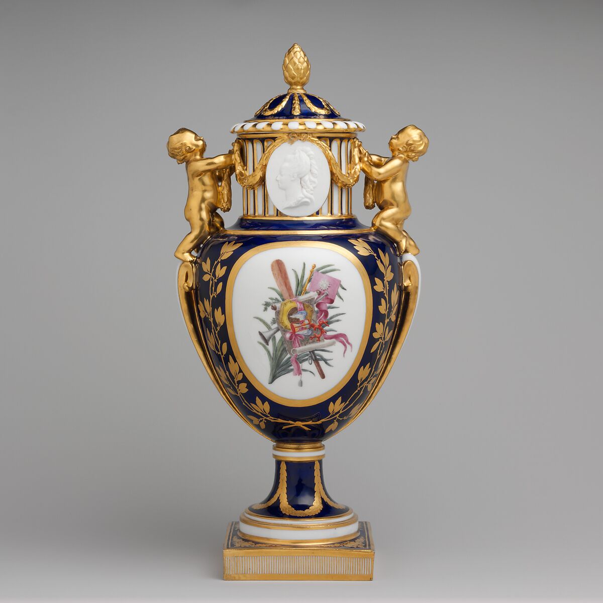 Vase with cover (Vase Paris enfants), Sèvres Manufactory (French, 1740–present), Soft-paste porcelain, French, Sèvres