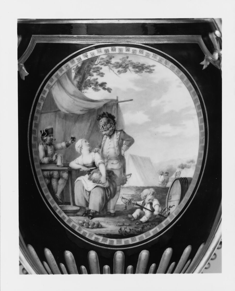 Vase (vase à perles) (one of a pair), Sèvres Manufactory (French, 1740–present), Soft-paste porcelain, French, Sèvres