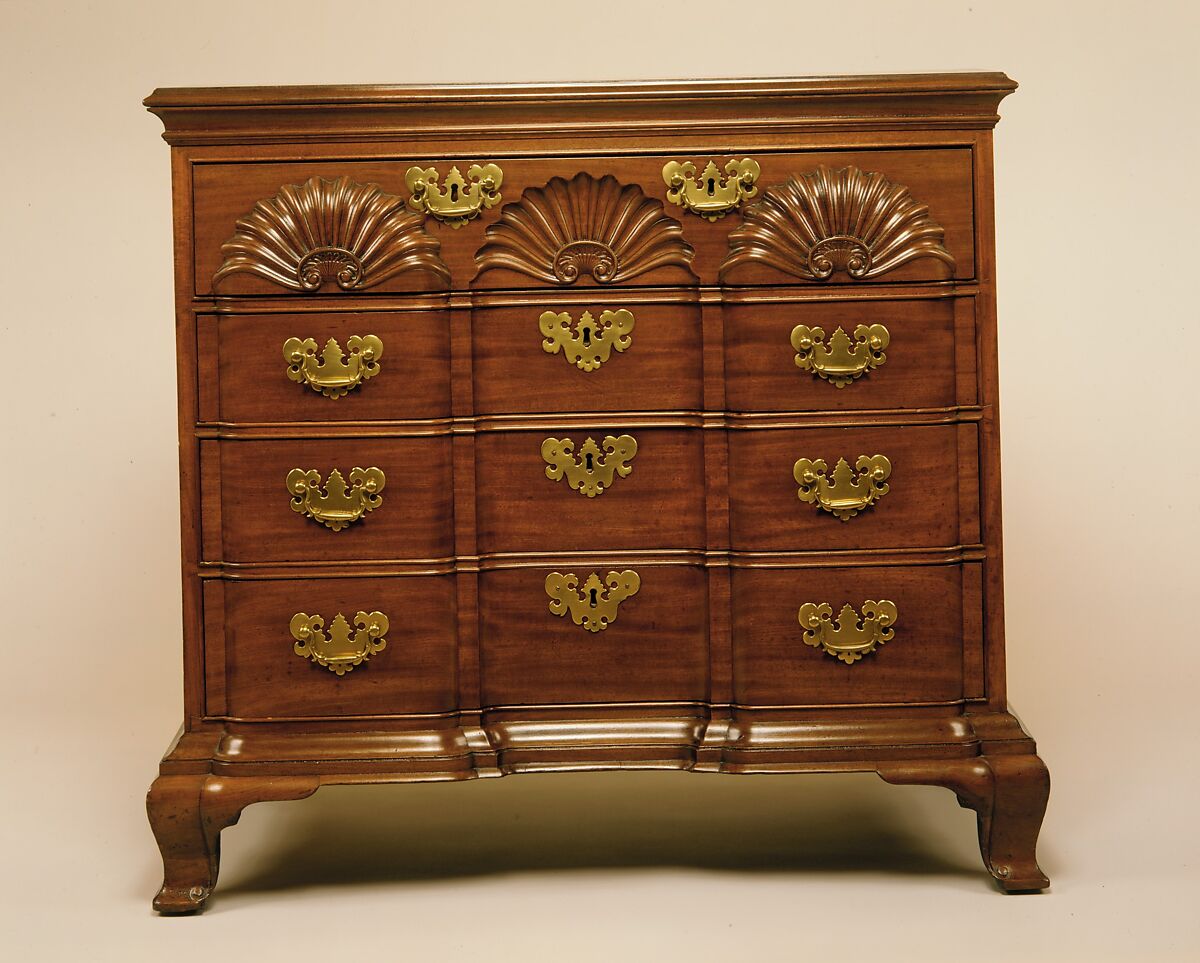 Chest of drawers, John Townsend (1732–1809), Mahogany, tulip poplar, pine, chestnut, American