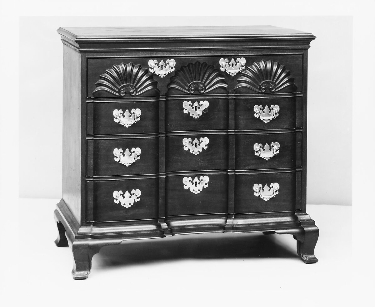 Chest of drawers, John Townsend (1732–1809), Mahogany, tulip poplar, pine, chestnut, American