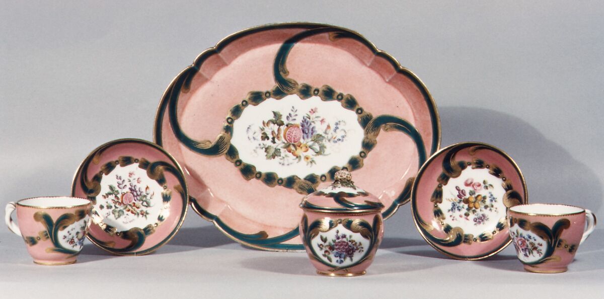 Sugar bowl with cover (pot à sucre Hébert) (part of a service), Sèvres Manufactory (French, 1740–present), Soft-paste porcelain, French, Sèvres