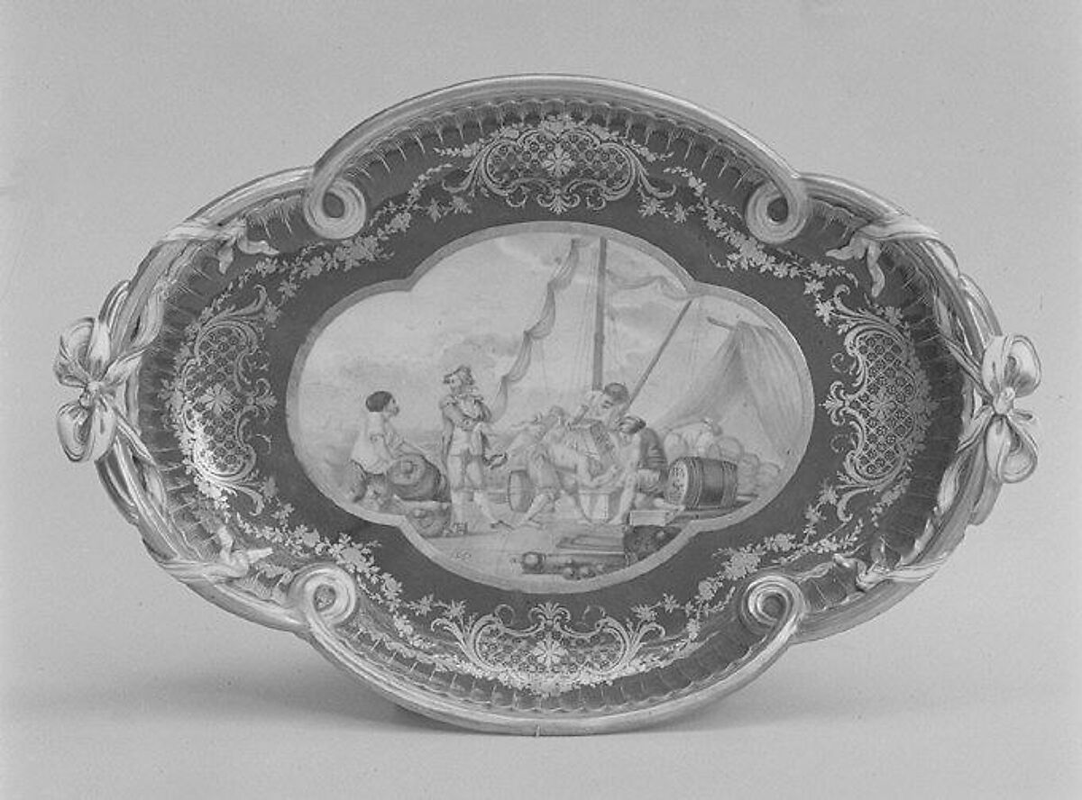 Tray (part of a service), Sèvres Manufactory (French, 1740–present), Soft-paste porcelain, French, Sèvres 