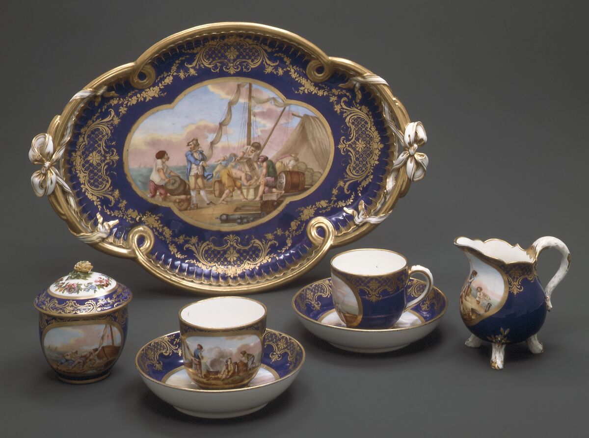 Tray (part of a service), Sèvres Manufactory (French, 1740–present), Soft-paste porcelain, French, Sèvres
