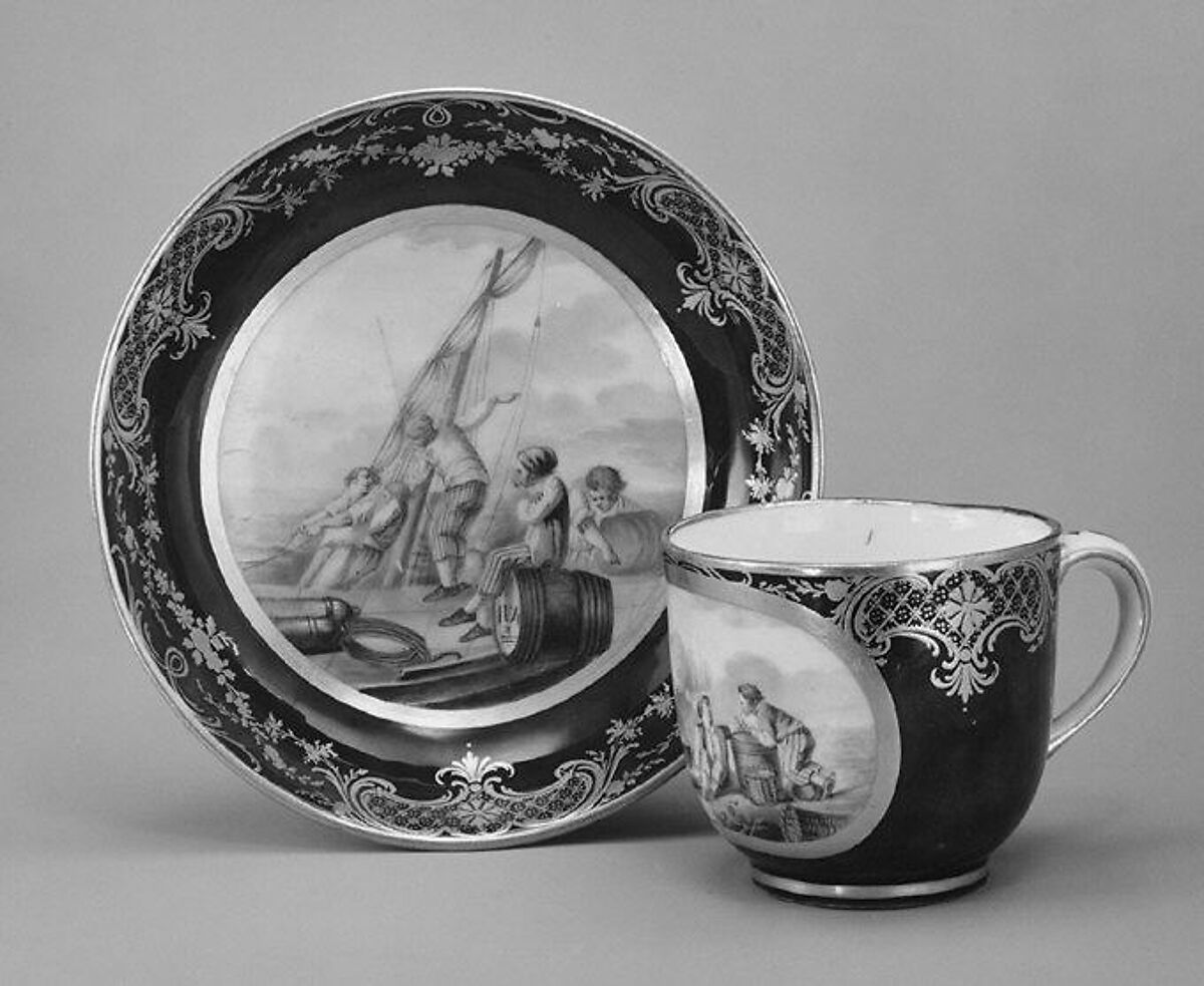 Saucer (part of a service), Sèvres Manufactory (French, 1740–present), Soft-paste porcelain, French, Sèvres 