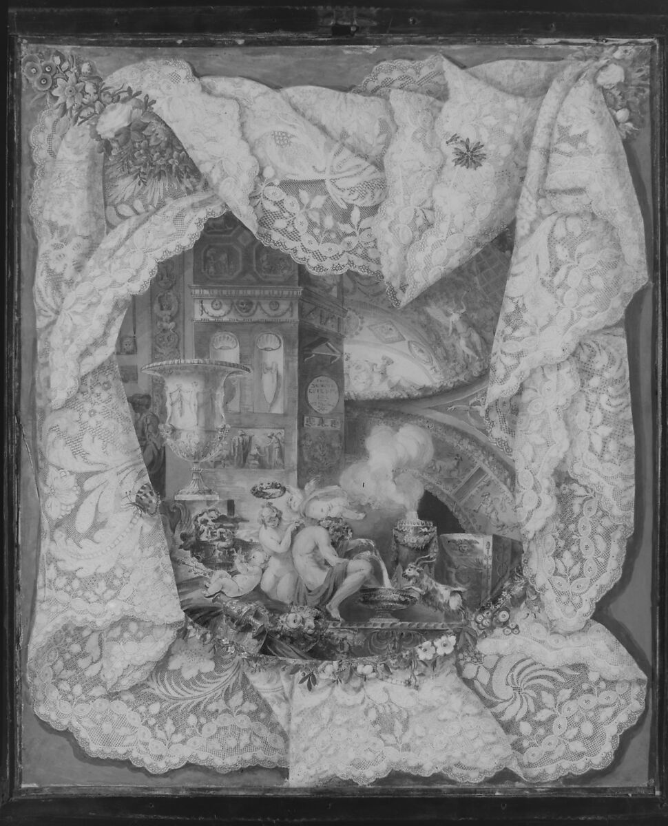 Upright secretary, Philippe Pasquier (master 1760; died 1783), Oak, burl yew-wood, black-stained wood, amboyna, harewood, satin-wood, tulipwood, satiné, holly, purple-wood, gilt bronze, marble, sketches on paper, French, Paris