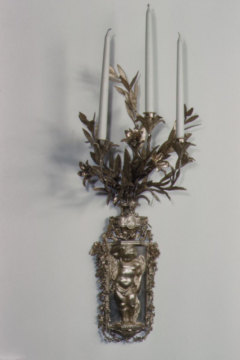 Pair of wall brackets, Gilt bronze, French