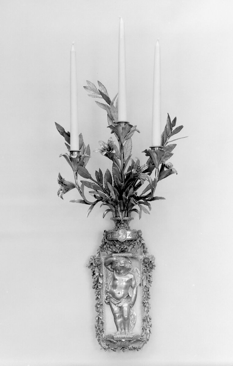 Pair of wall brackets, Gilt bronze, French