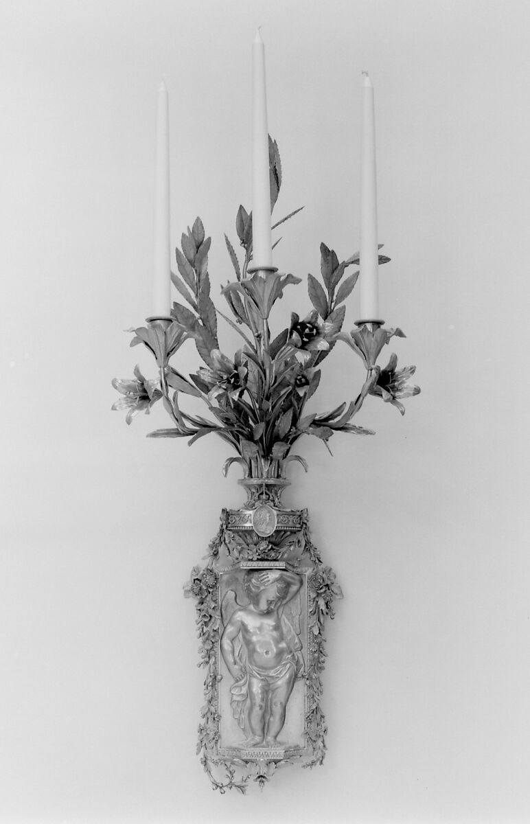 Pair of wall brackets, Gilt bronze, French