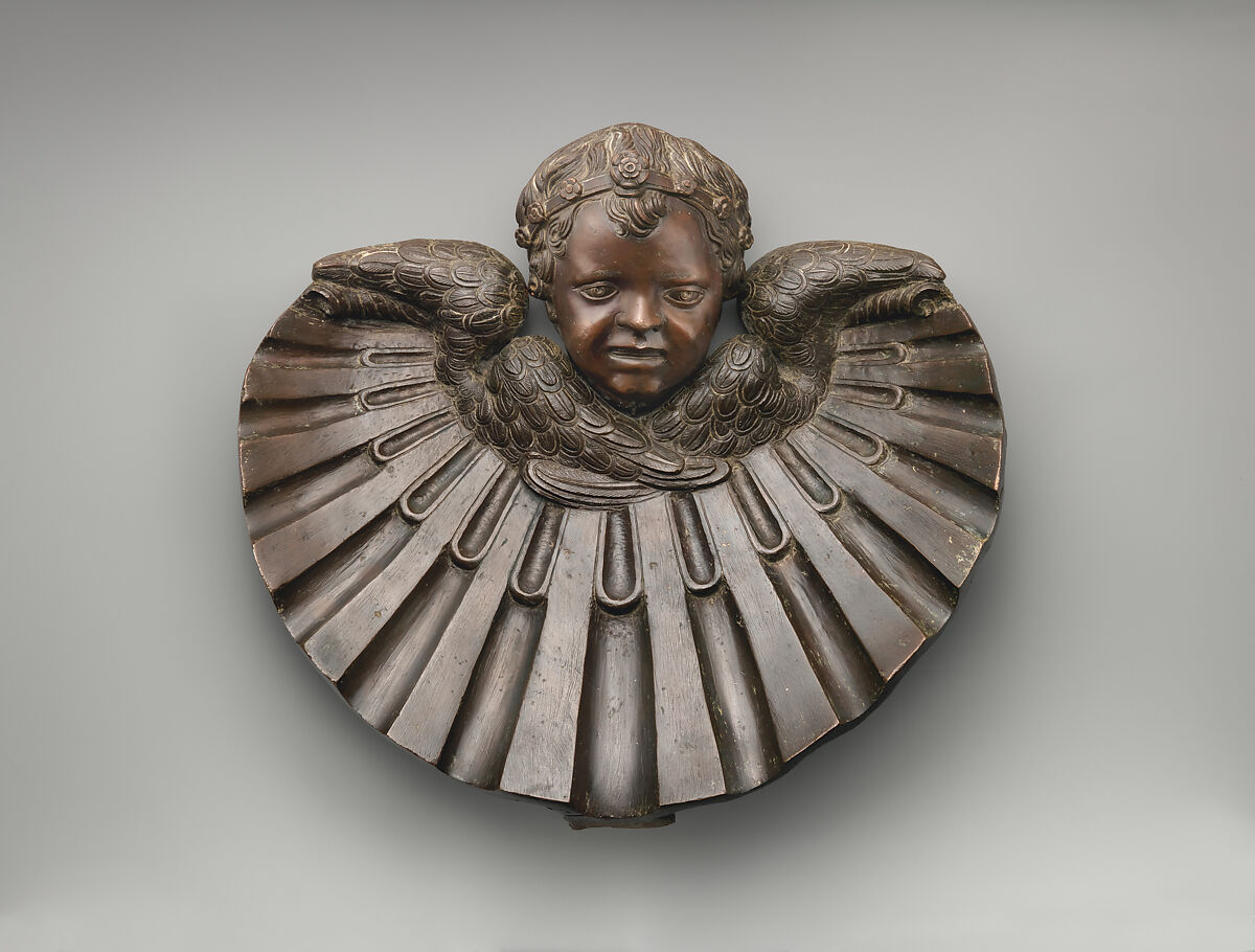 Cherub and shell, Sculptor close to Donatello  Italian, Bronze, Italian, Florence