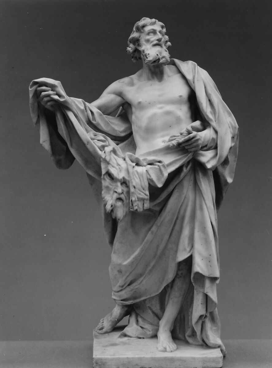 Saint Bartholomew, After a composition by Pierre Legros II (Italian (born France), Paris 1666–1719 Rome), Marble, Italian, Rome 