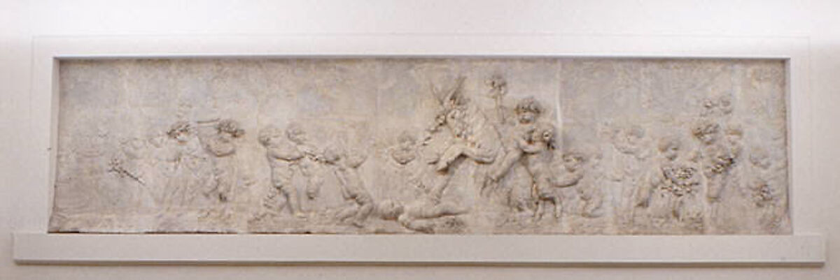 Children and satyr children leading a goat to sacrifice (part of a group), Clodion (Claude Michel) (French, Nancy 1738–1814 Paris), Stucco, French, Paris 