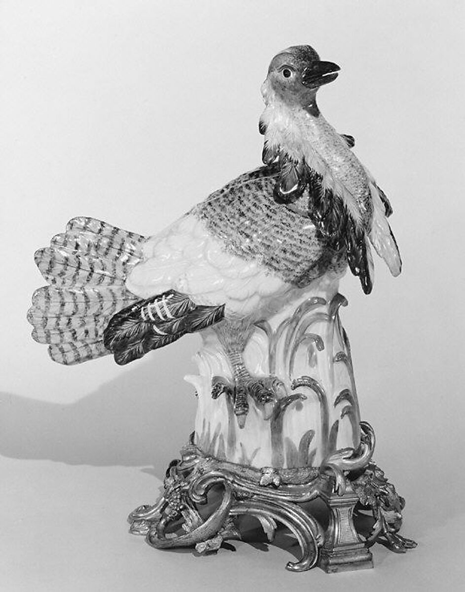 Ruffed bustard (one of a pair), Meissen Manufactory (German, 1710–present), Hard-paste porcelain, German, Meissen 