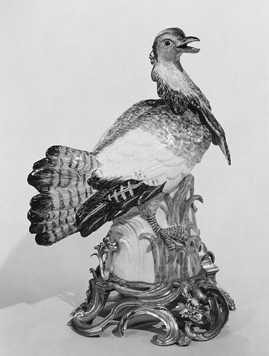 Ruffed bustard (one of a pair), Meissen Manufactory (German, 1710–present), Hard-paste porcelain, German, Meissen 