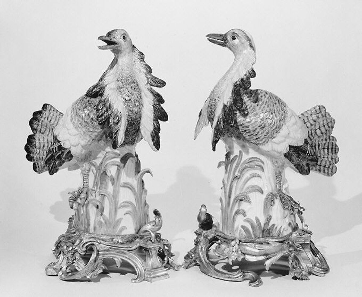Ruffed bustard (one of a pair), Meissen Manufactory (German, 1710–present), Hard-paste porcelain, German, Meissen