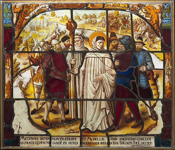 Life of Saint Bernard of Clairvaux: Saint Bernard mediates a dispute between Bishop Stephan von Bar and Duke Matthew von Lothringen in Metz (one of two)