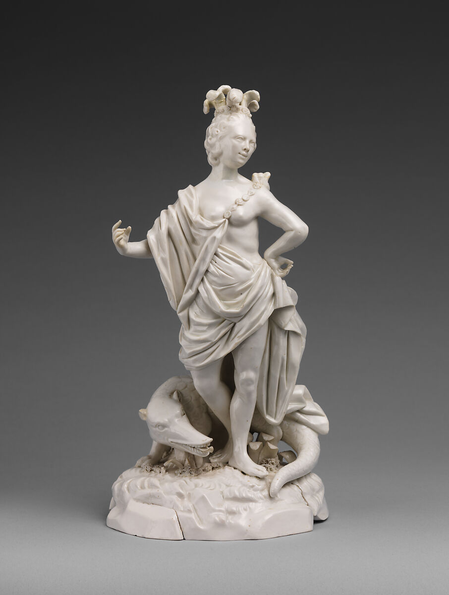 America, from Allegories of the Four Continents, Fulda Pottery and Porcelain Manufactory  German, Hard-paste porcelain, German, Fulda