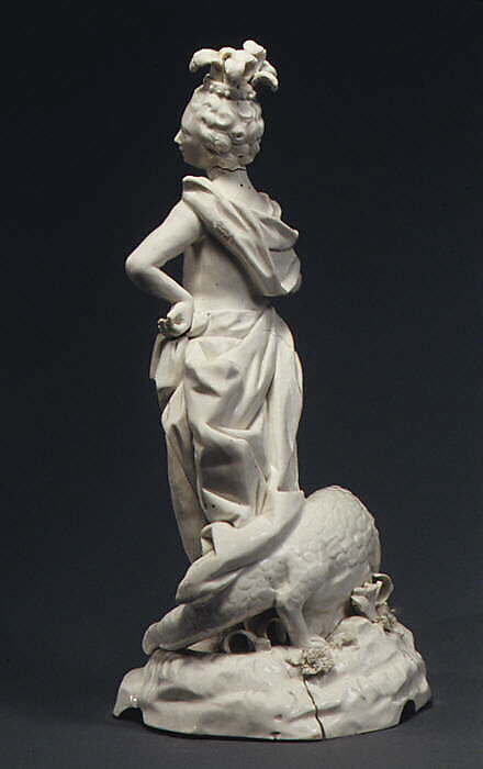 America, from Allegories of the Four Continents, Fulda Pottery and Porcelain Manufactory (German, 1764–1789), Hard-paste porcelain, German, Fulda