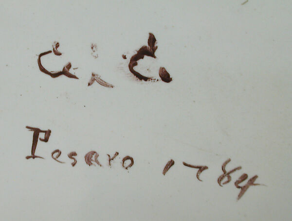 Tray, Tin-glazed earthenware, Italian, Pesaro