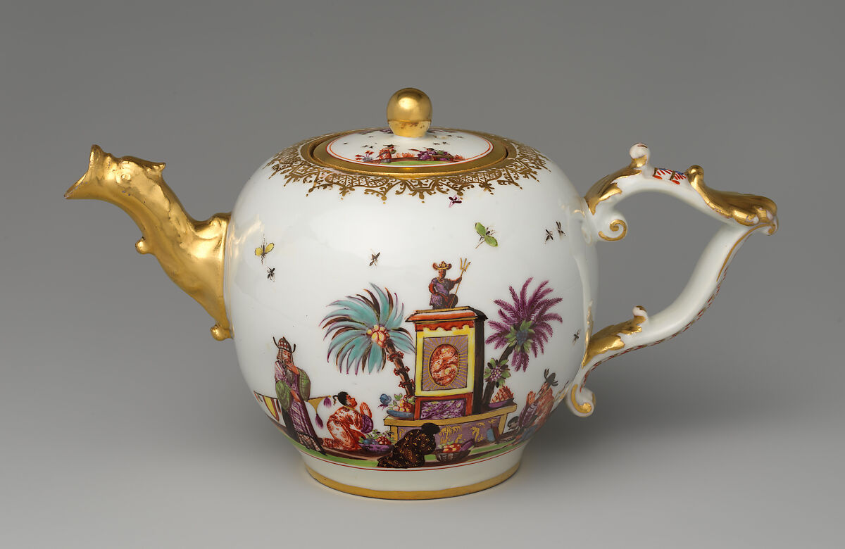 Teapot, Meissen Manufactory (German, 1710–present), Hard-paste porcelain, German, Meissen