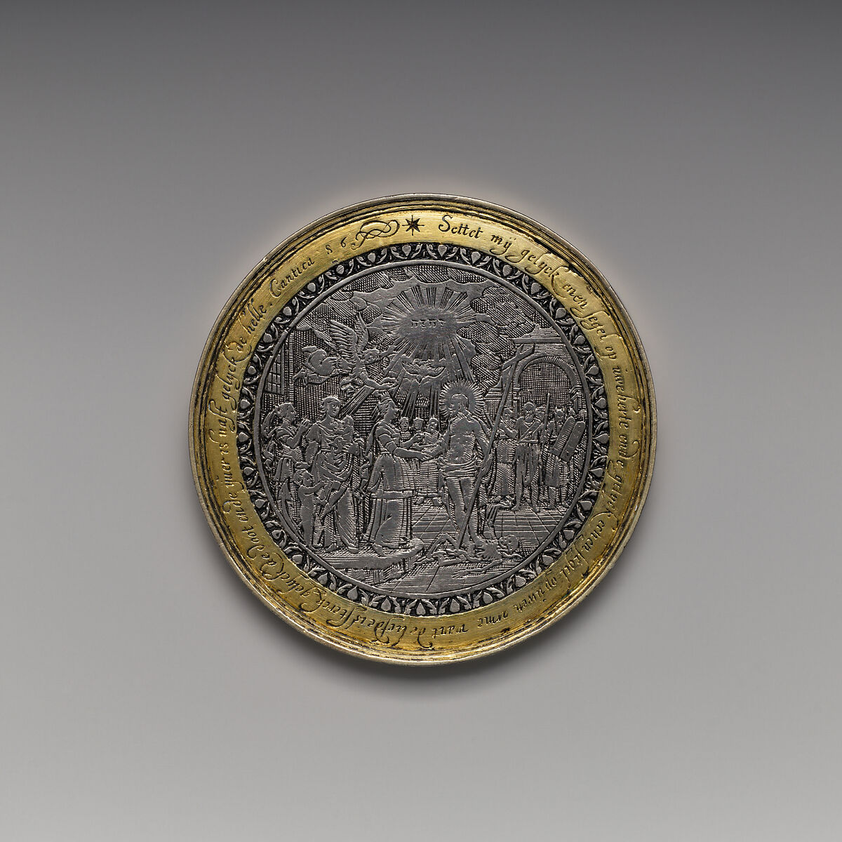 Wedding medallion, Silver, parcel-gilt, Dutch