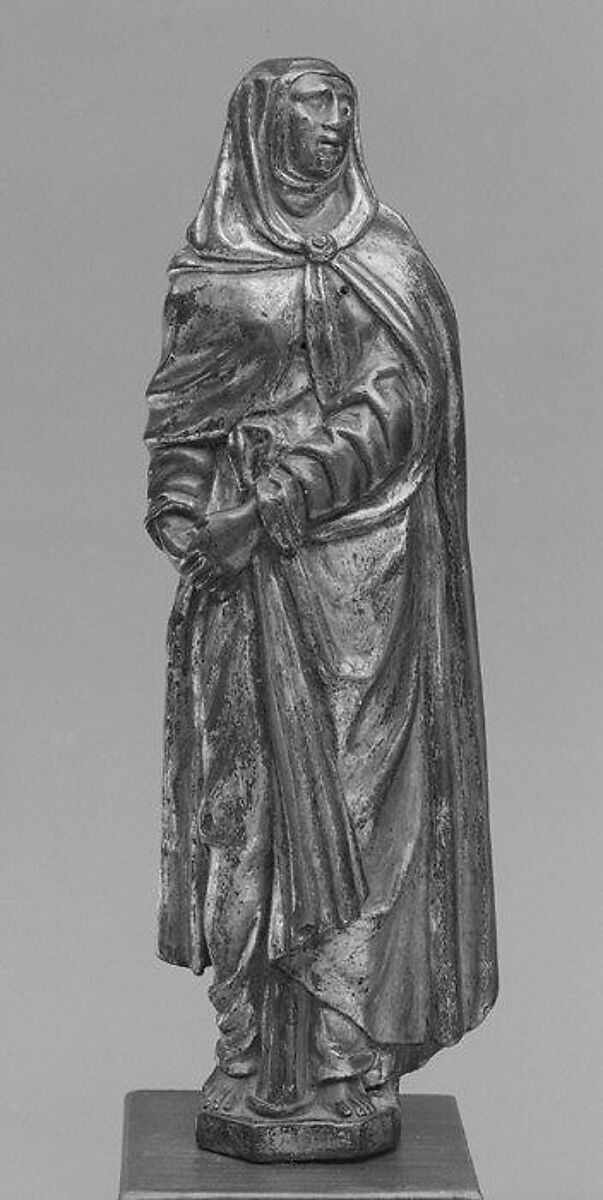 The Virgin Mary, Possibly Workshop of Neroccio de' Landi (Italian, Siena 1447–1500 Siena), Bronze, partially fire-gilt, Italian, Siena