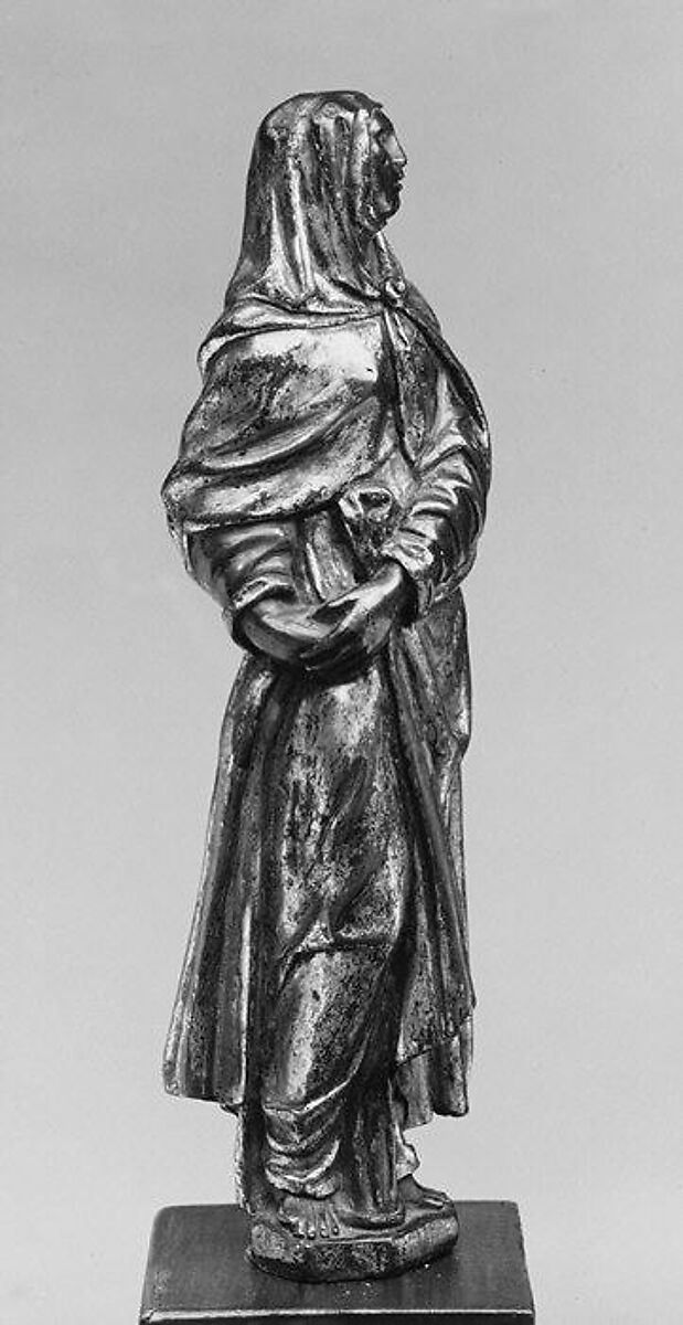 The Virgin Mary, Possibly Workshop of Neroccio de' Landi (Italian, Siena 1447–1500 Siena), Bronze, partially fire-gilt, Italian, Siena