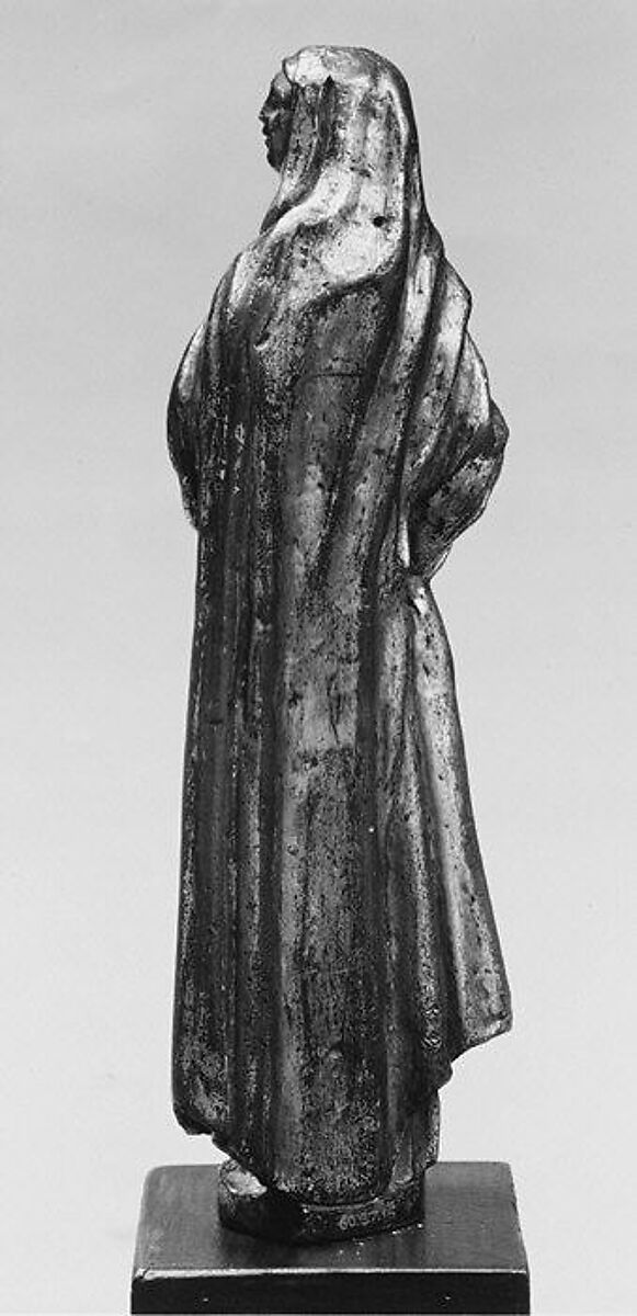The Virgin Mary, Possibly Workshop of Neroccio de' Landi (Italian, Siena 1447–1500 Siena), Bronze, partially fire-gilt, Italian, Siena