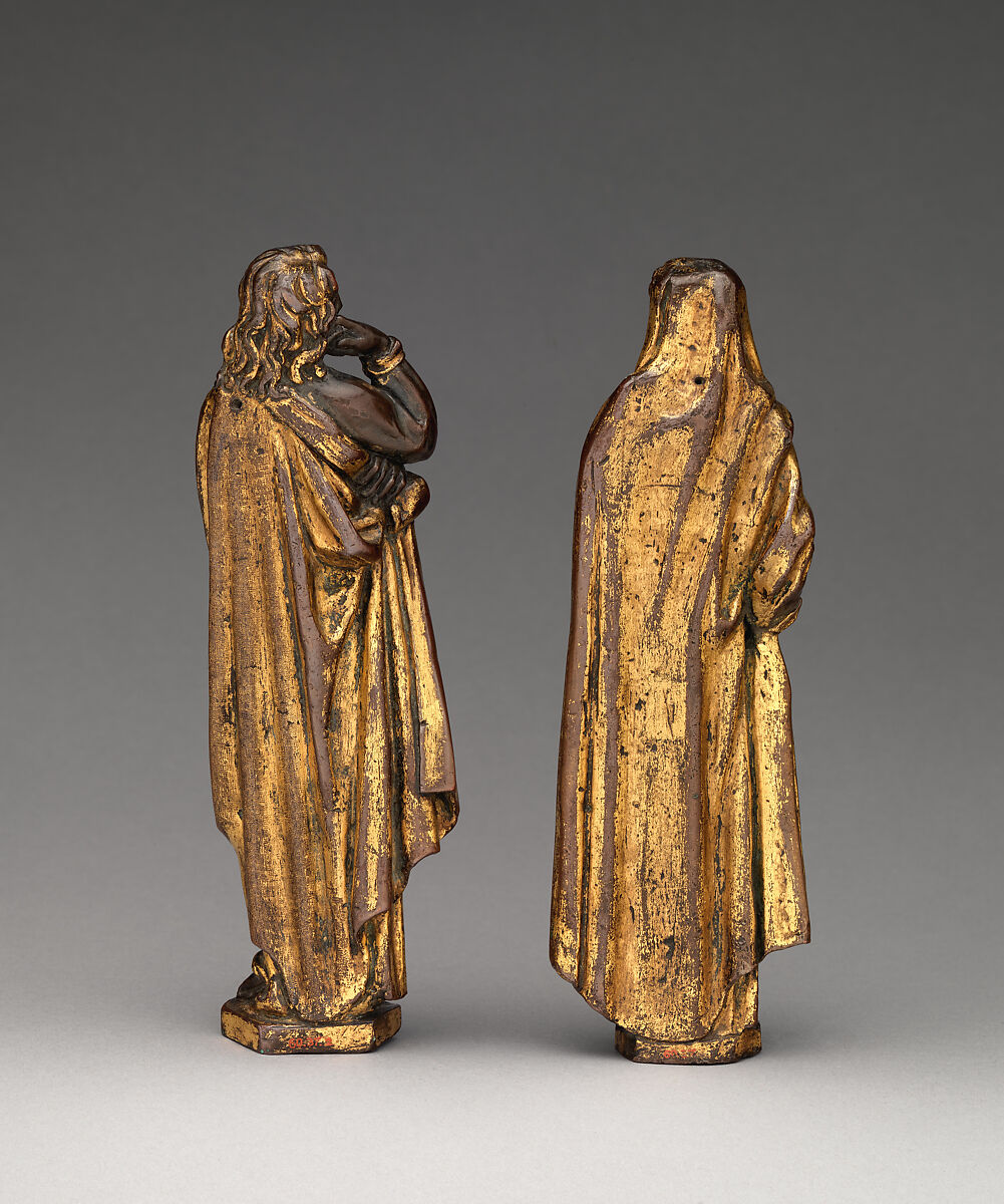 Saint John, Possibly Workshop of Neroccio de' Landi (Italian, Siena 1447–1500 Siena), Bronze, partially fire-gilt, Italian, Siena