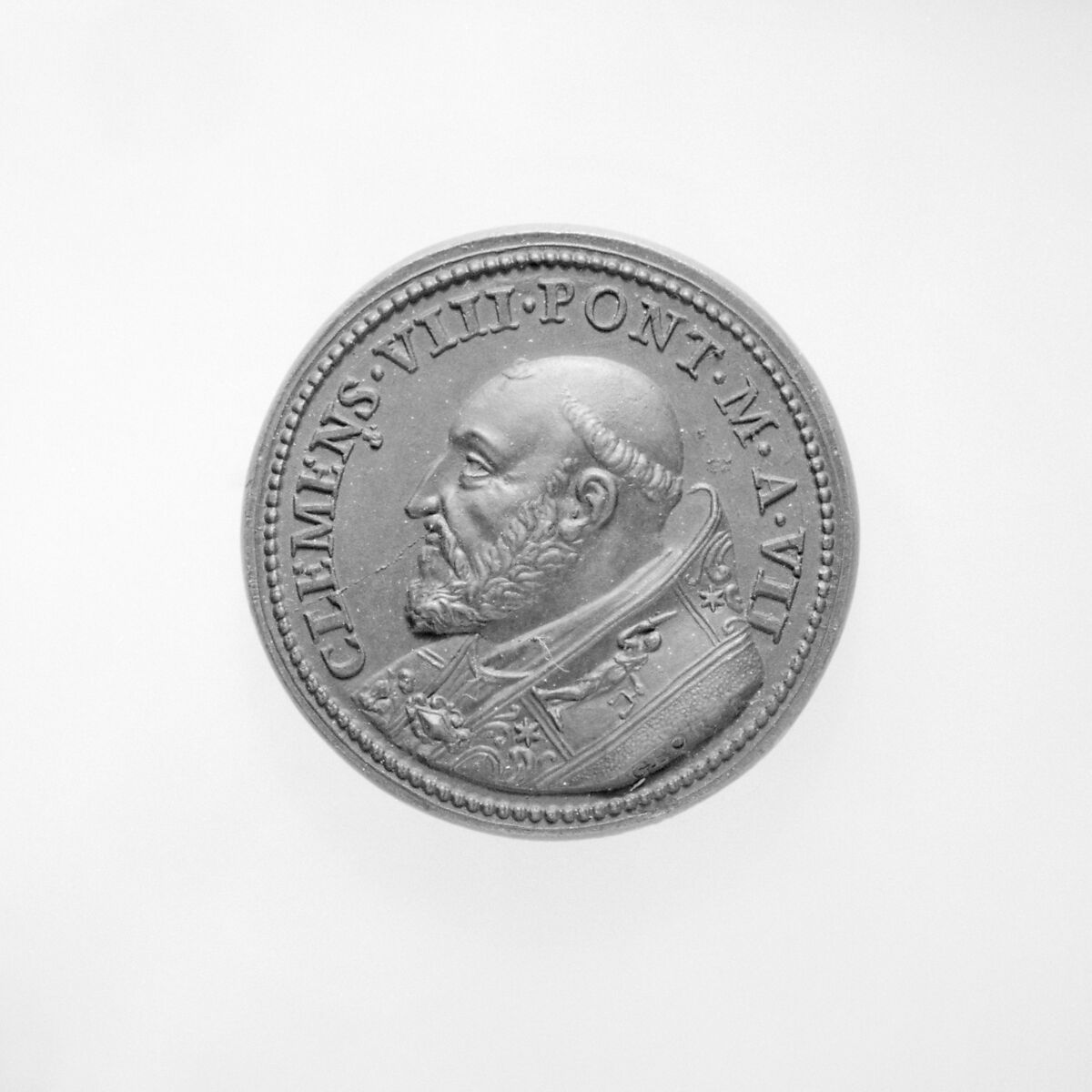 Clement VIII (Pope, 1592–1605), Medalist: Giorgio Rancetti (ca. 1550–1611), Bronze, Italian, Rome 