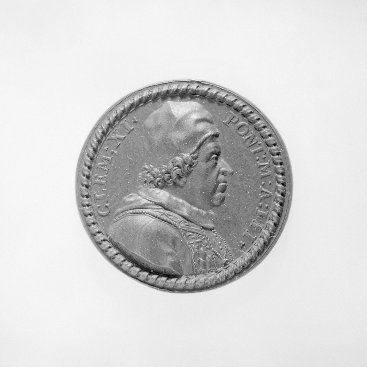 Clement XI (Pope 1700–21), Medalist: Ermenegildo Hamerani (Italian, Rome 1683–1756 Rome), Bronze, red patina, Italian, Rome 