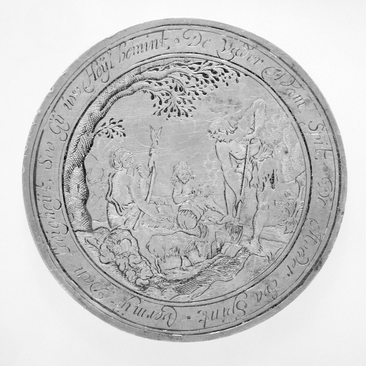 Wedding medallion, Silver, Dutch 