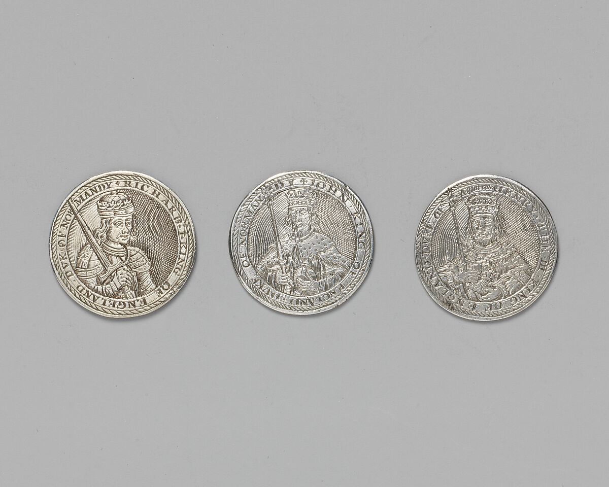 Counter box with set of thrity-three counters, Silver, British, London