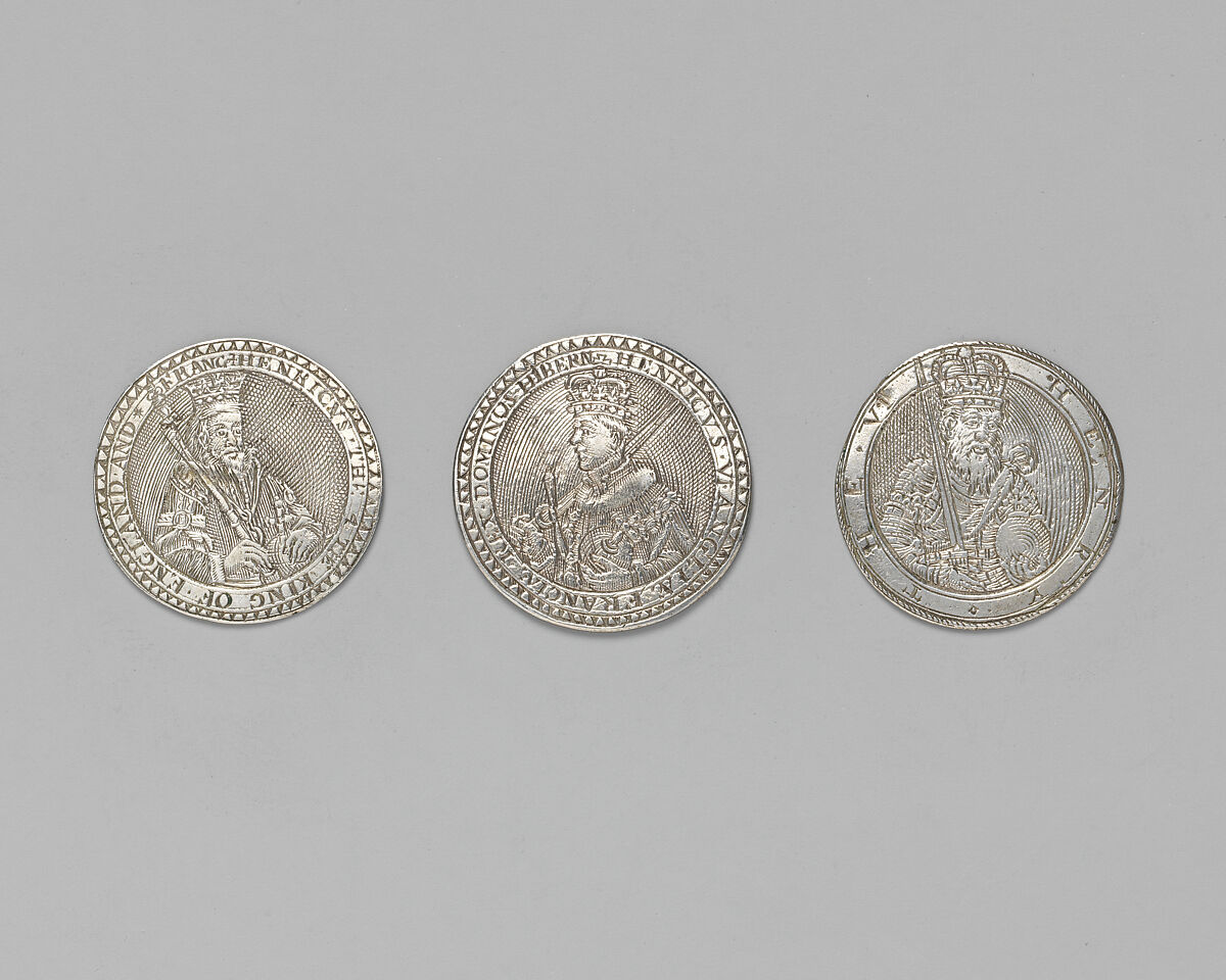 Counter box with set of thrity-three counters, Silver, British, London