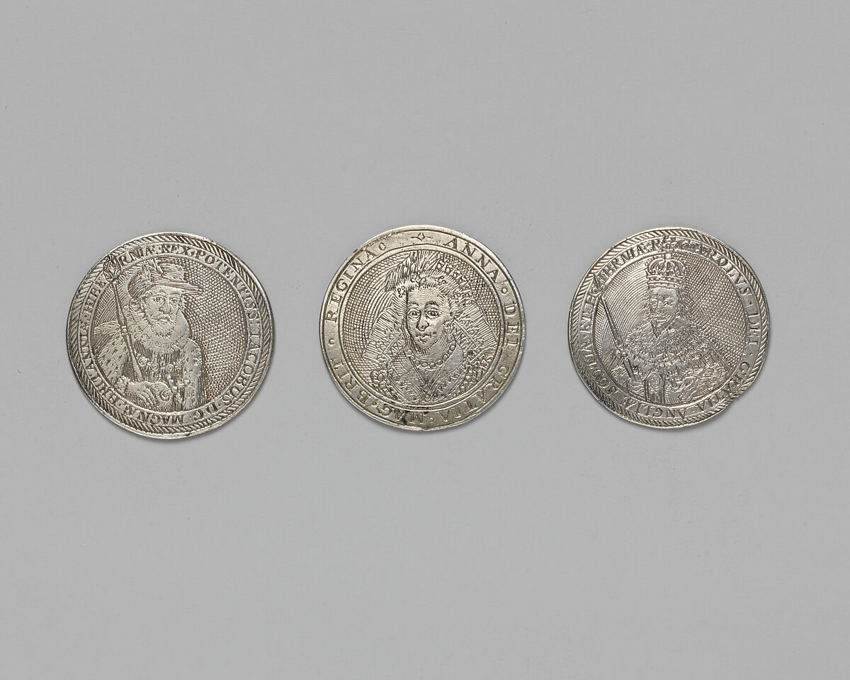 Counter box with set of thrity-three counters, Silver, British, London