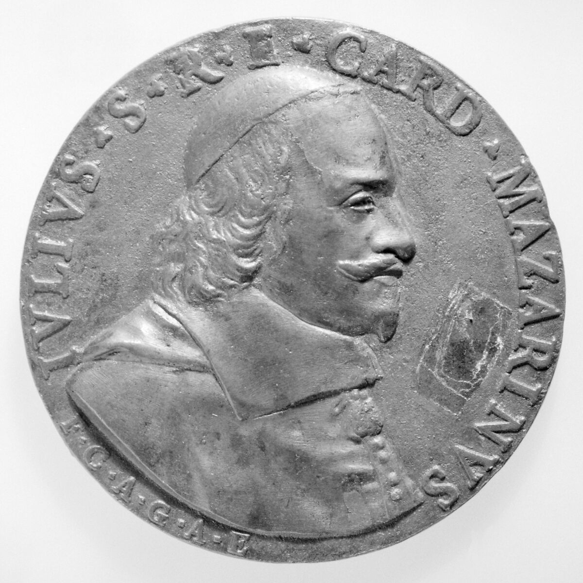 Cardinal Mazarin (1602–61), Bronze, cast, Italian 