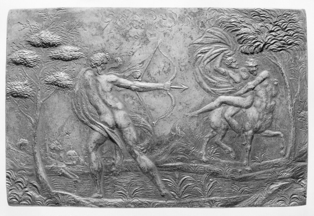 The Abduction of Dejanira, Annibale Fontana (Italian, 1540–1587), Bronze, Italian, Milan 