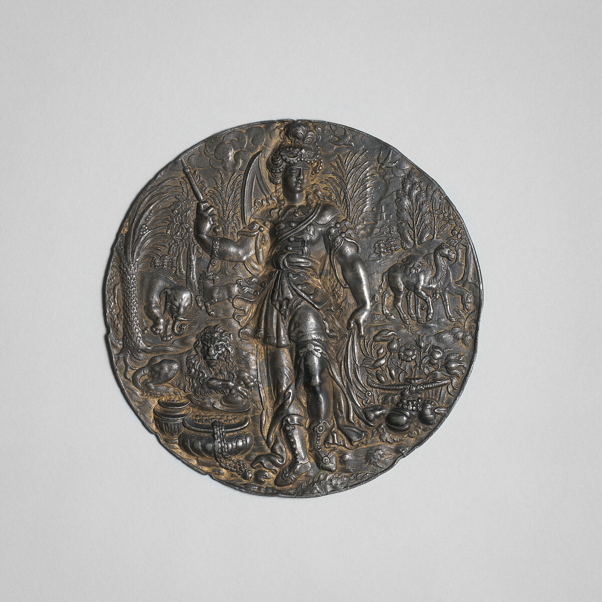 Personification of Asia, Lead and gilding., German 