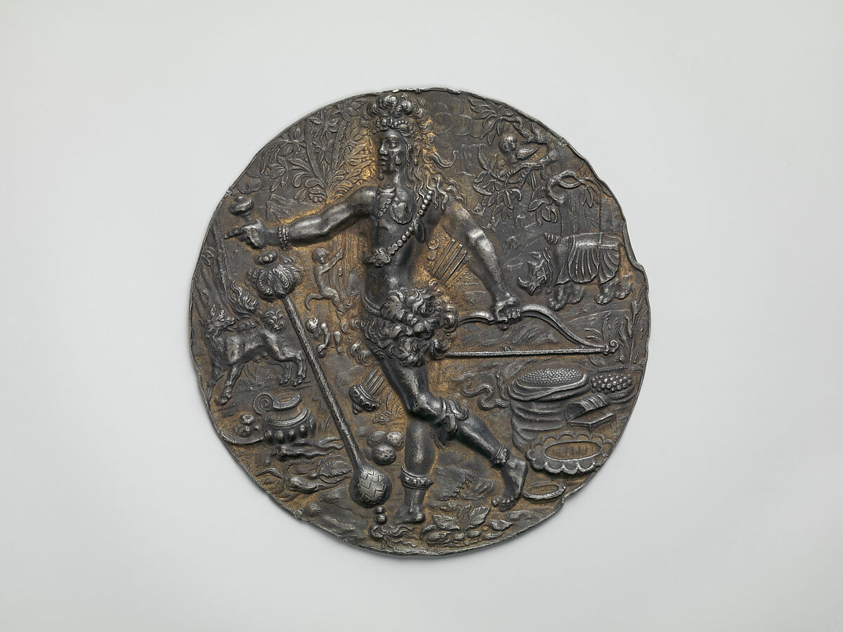 Personification of America, Lead and gilding, German