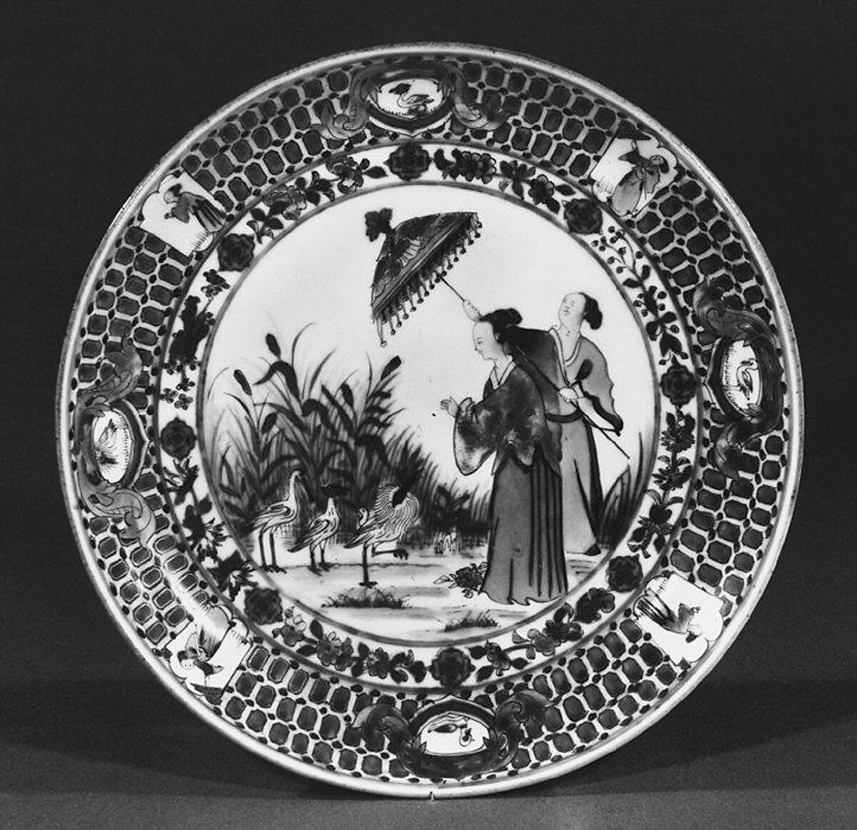 Dish, After a design by Cornelis Pronk (Dutch, Amsterdam 1691–1759 Amsterdam), Hard-paste porcelain, Chinese, for Dutch market 