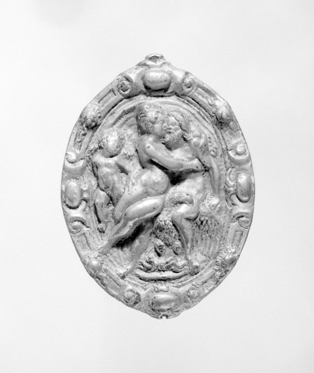 Jupiter and Io, Gilt bronze, Italian 