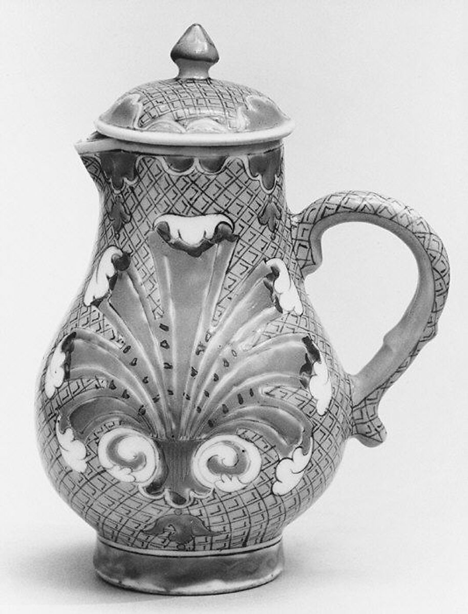 Creamer with cover (part of a service), After a design by Cornelis Pronk (Dutch, Amsterdam 1691–1759 Amsterdam), Hard-paste porcelain, Chinese, possibly for Dutch market 