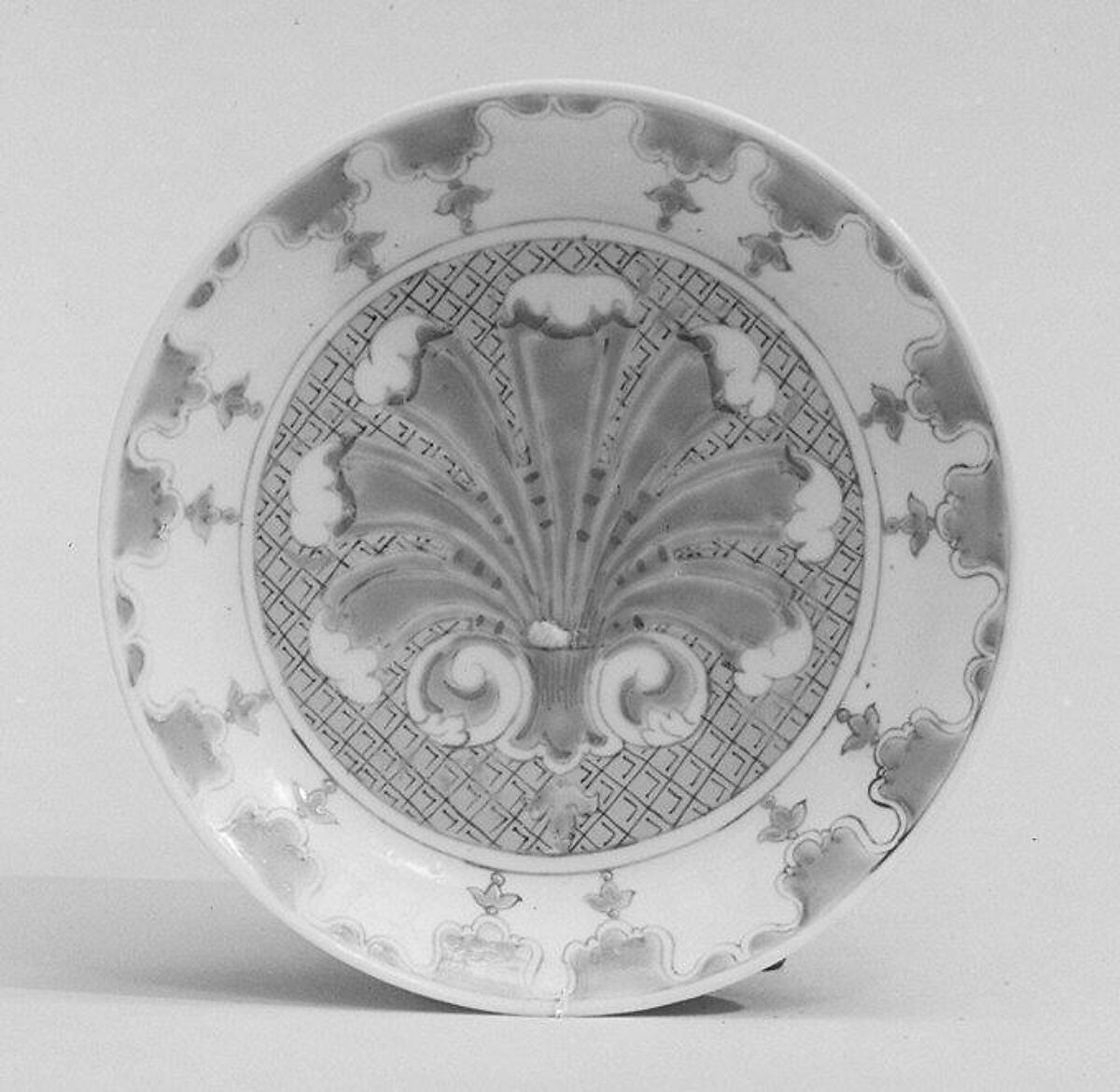 Saucer (part of a service), After a design by Cornelis Pronk (Dutch, Amsterdam 1691–1759 Amsterdam), Hard-paste porcelain, Chinese, possibly for Dutch market 