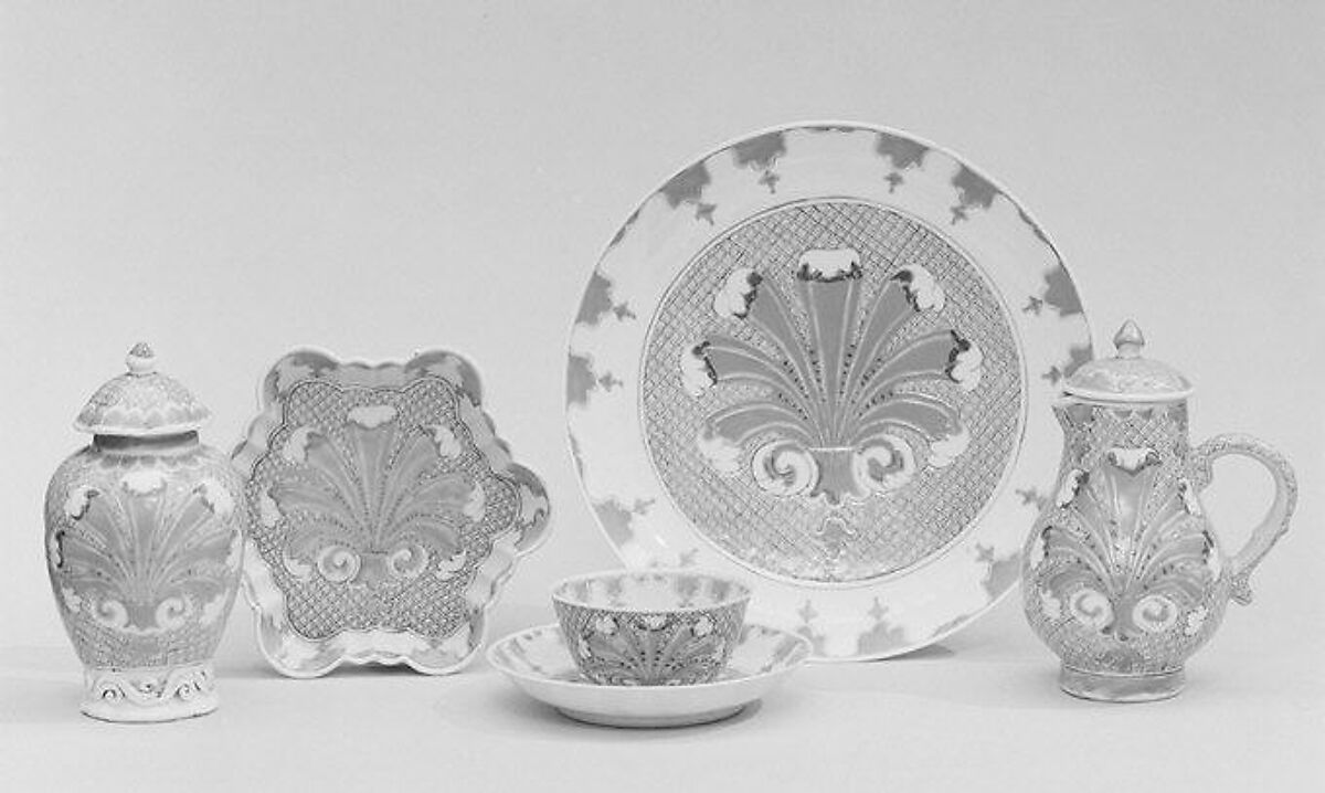 Saucer (part of a service), After a design by Cornelis Pronk (Dutch, Amsterdam 1691–1759 Amsterdam), Hard-paste porcelain, Chinese, possibly for Dutch market