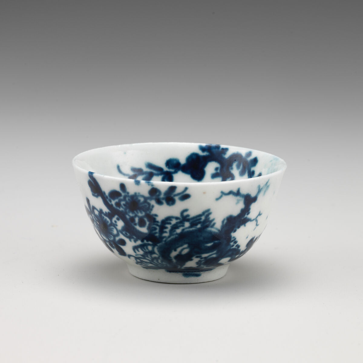 Two miniature bowls (part of a service), Worcester factory (British, 1751–2008), Soft-paste porcelain with underglaze blue, British, Worcester