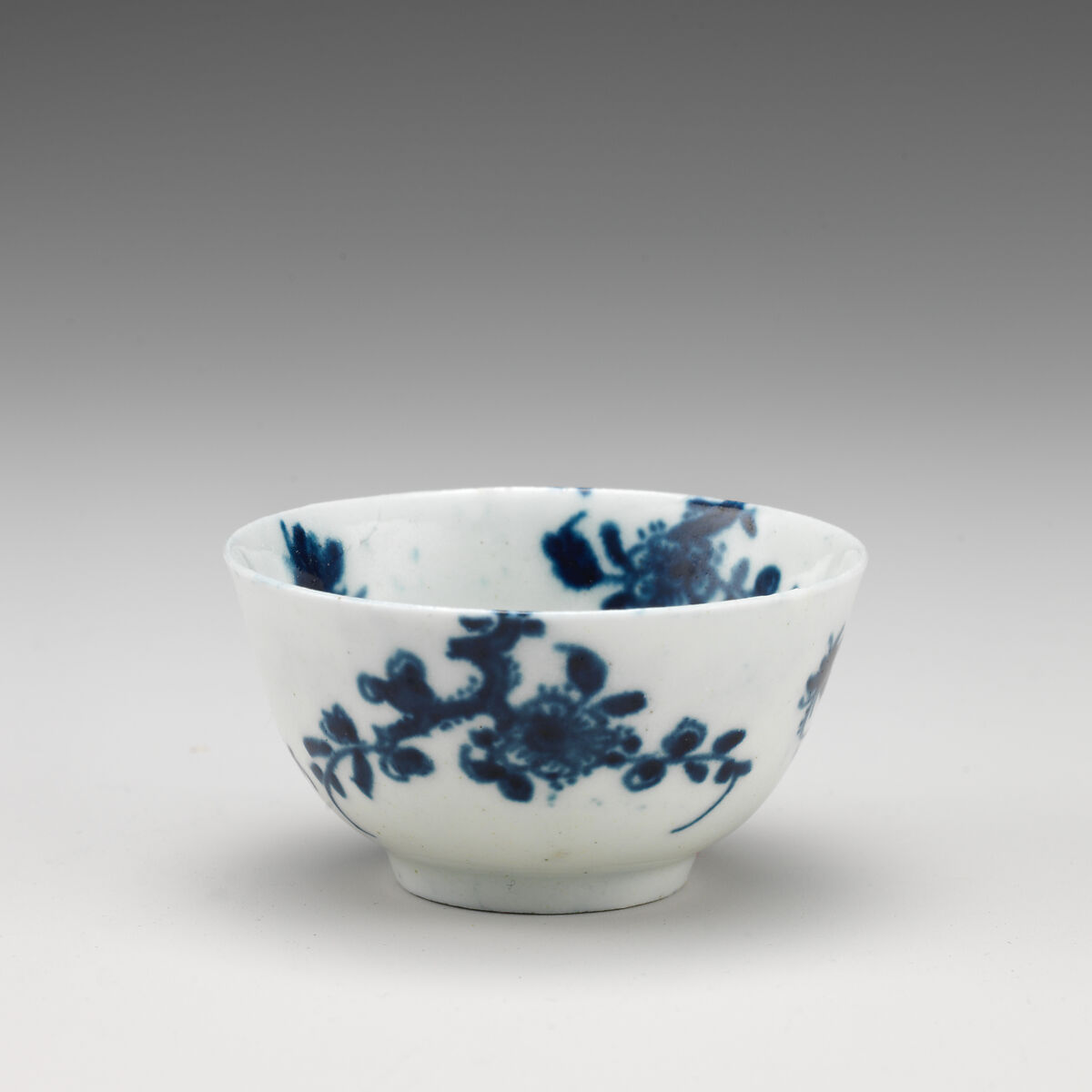 Two miniature bowls (part of a service), Worcester factory (British, 1751–2008), Soft-paste porcelain with underglaze blue, British, Worcester