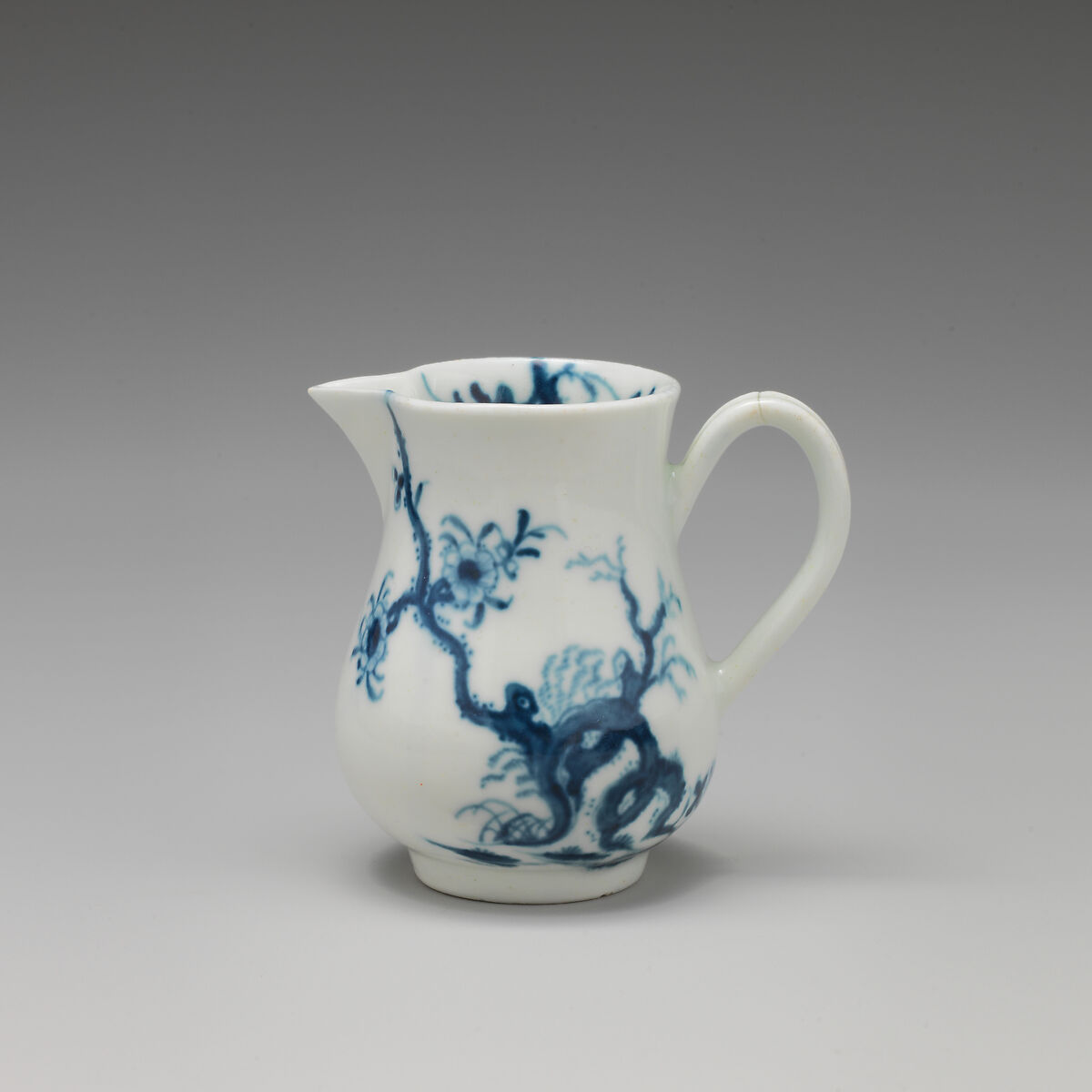 Miniature pitcher (part of a service), Worcester factory (British, 1751–2008), Soft-paste porcelain with underglaze blue, British, Worcester 