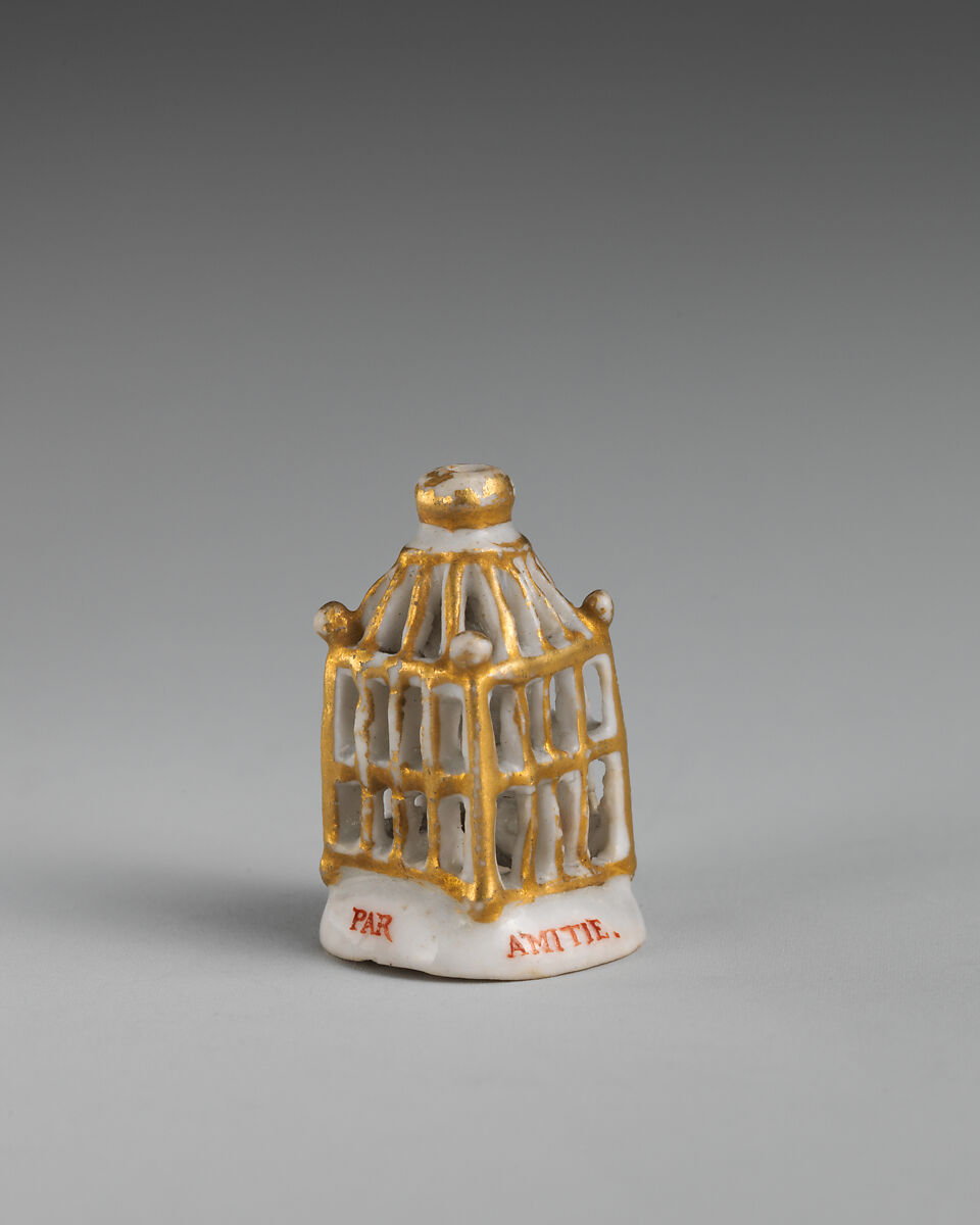 Miniature seal, Chelsea Porcelain Manufactory (British, 1745–1784, Gold Anchor Period, 1759–69), Soft-paste porcelain, British, Chelsea 